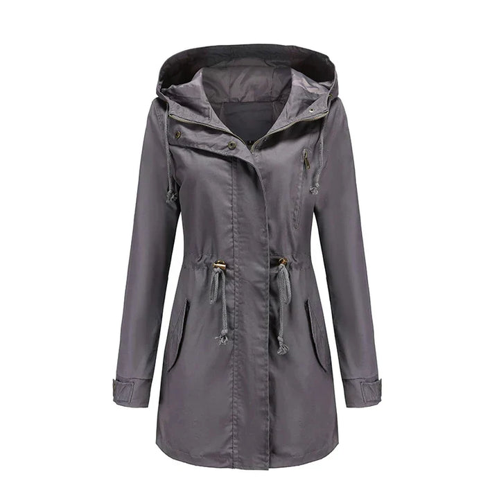 Calora | Womens Cotton Trench Coat with Hood