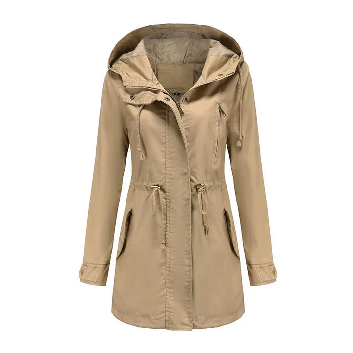 Calora | Womens Cotton Trench Coat with Hood