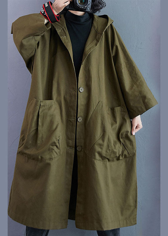Calora | Womens Oversized Hooded Trench Coat with Large Pockets