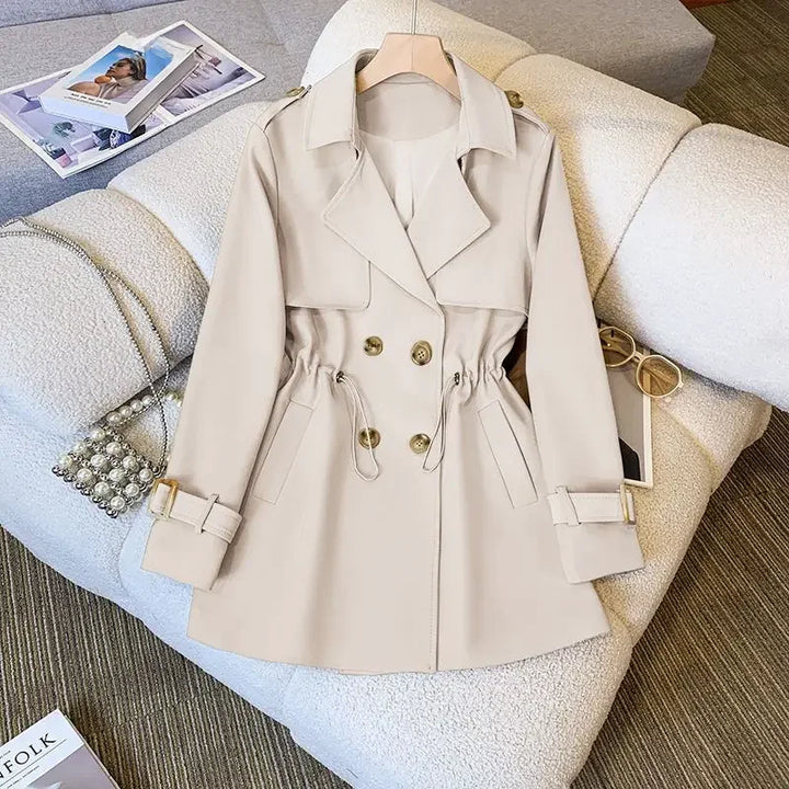 May | Womens Cinched Waist Trench Coat