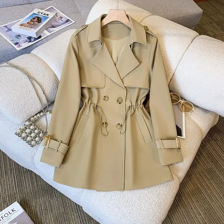 May | Womens Cinched Waist Trench Coat