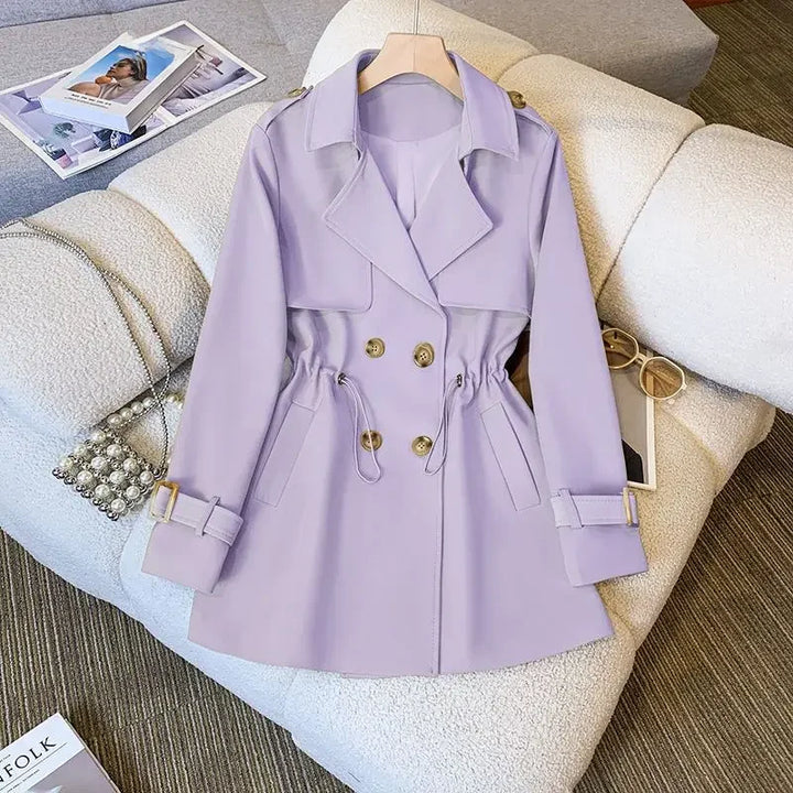 May | Womens Cinched Waist Trench Coat