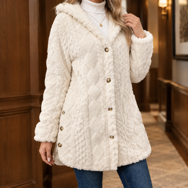 Roisin | Diamond Texture Teddy Fleece Jacket