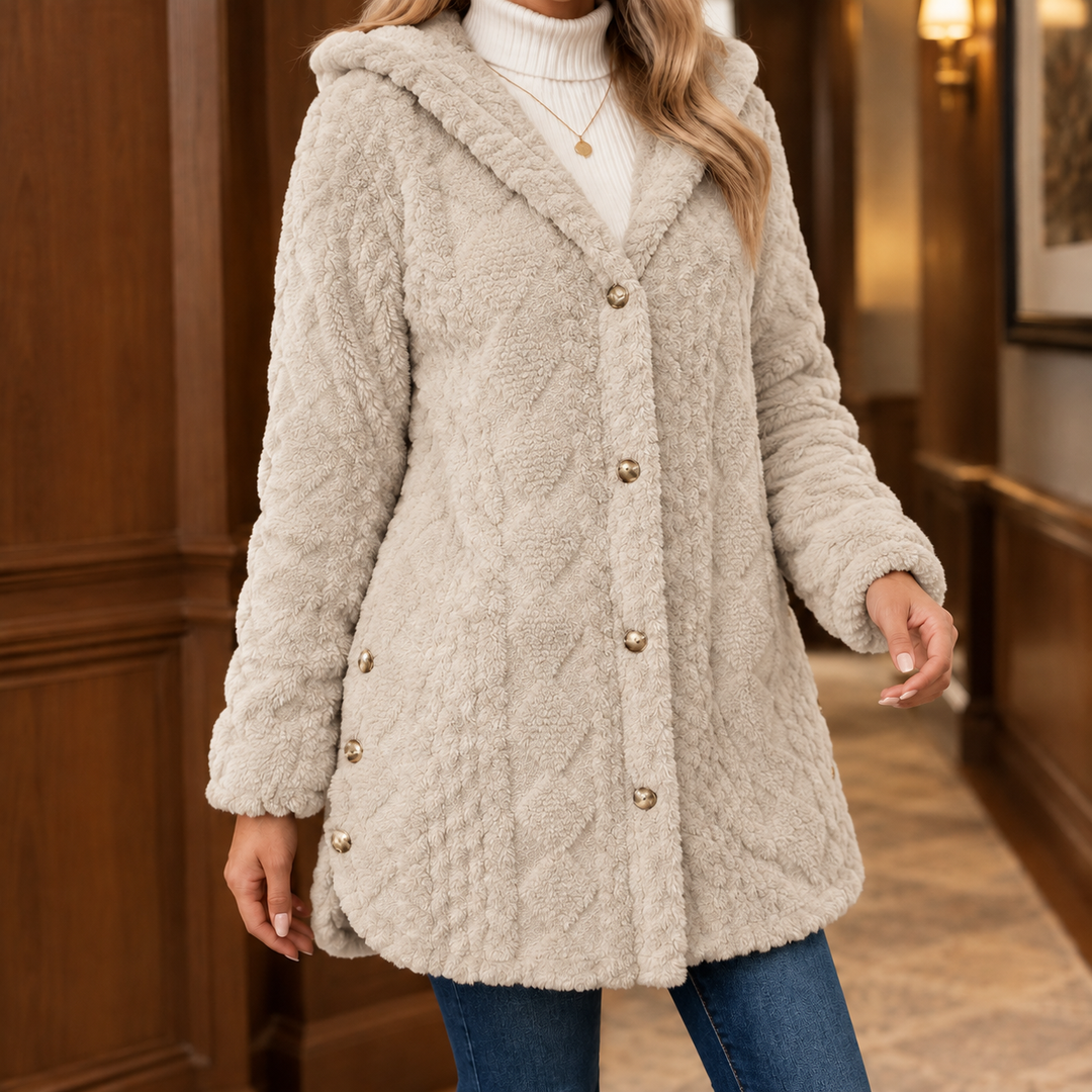 Roisin | Diamond Texture Teddy Fleece Jacket
