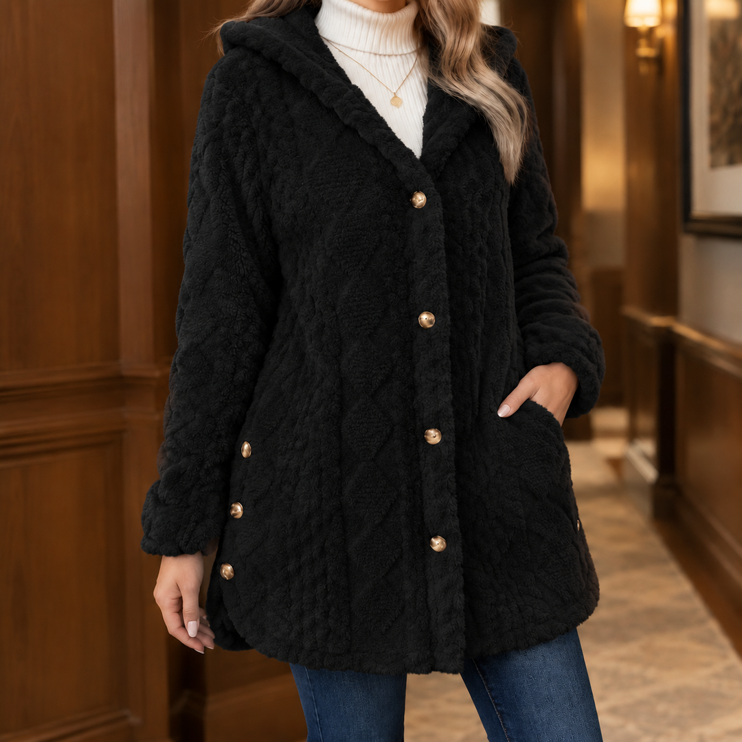 Roisin | Diamond Texture Teddy Fleece Jacket