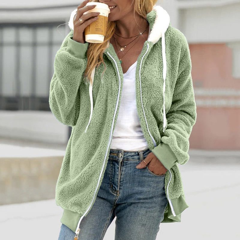Hester | Oversized Sherpa Fleece Jacket Hooded