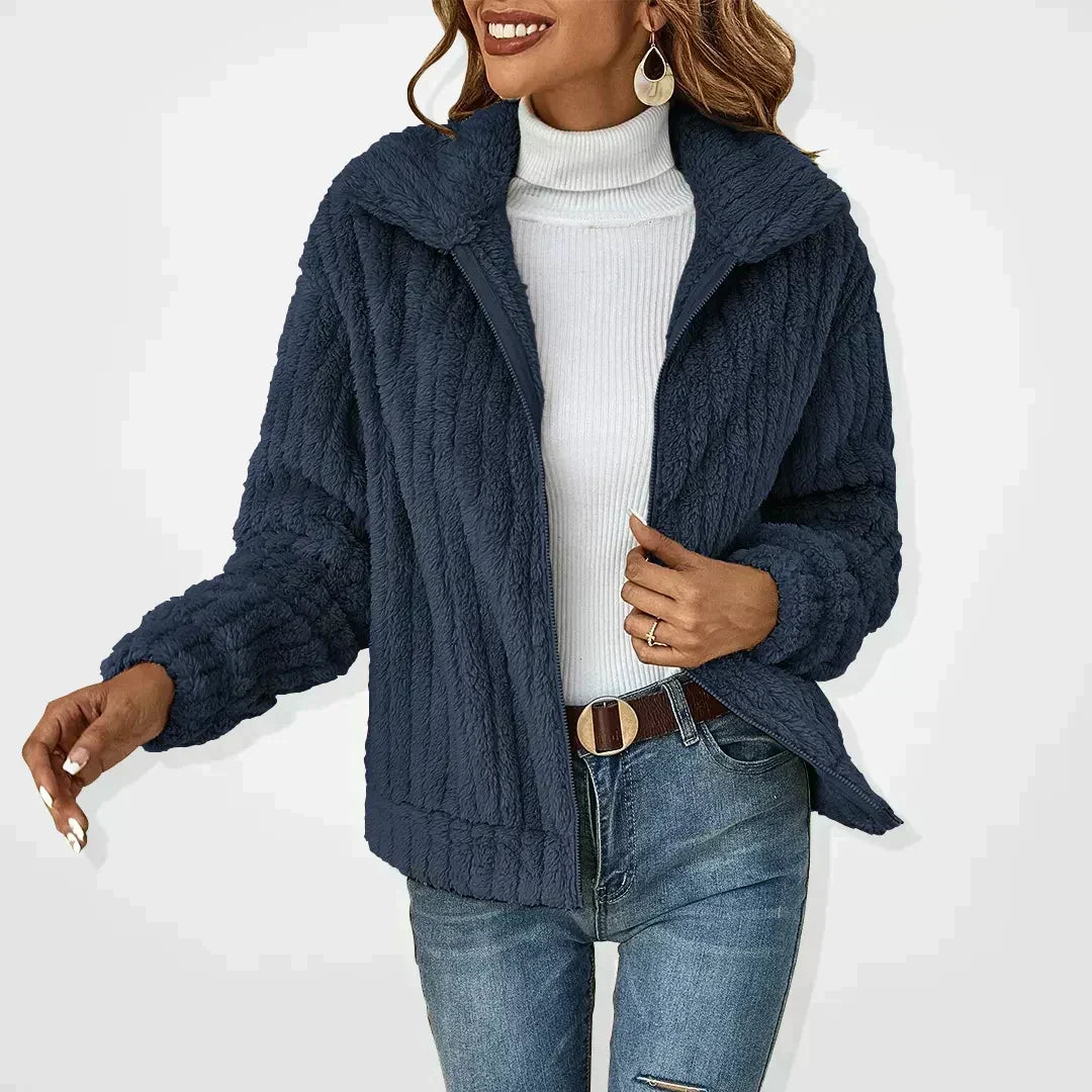 Annabel | Womens Teddy Fleece Jacket Zip