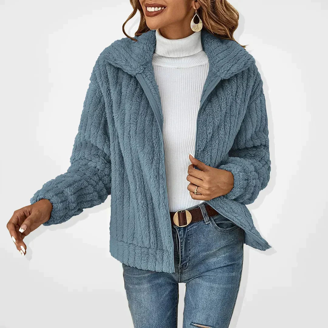 Annabel | Womens Teddy Fleece Jacket Zip