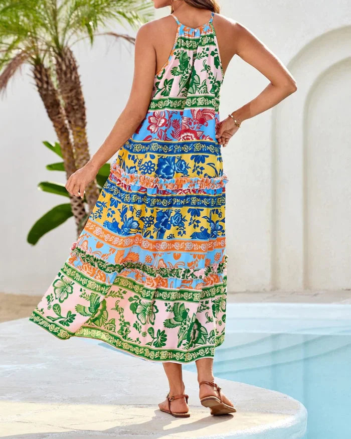 Zadie - Chic Boho Halter Maxi Dress