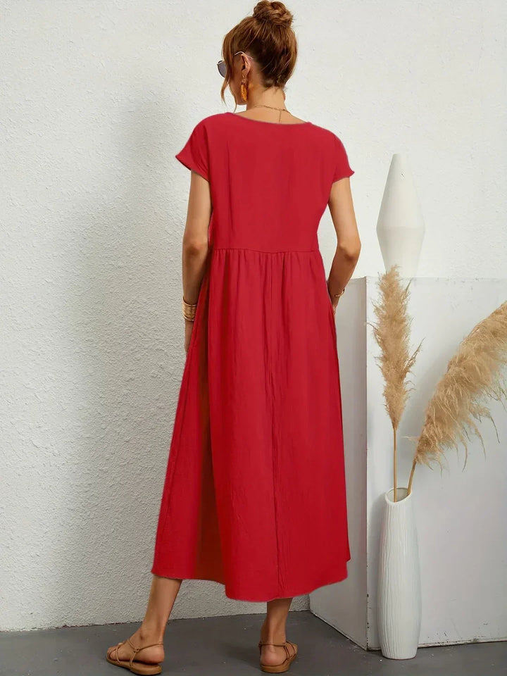 Gabrielle — Timeless Elegance Fluid Midi Dress