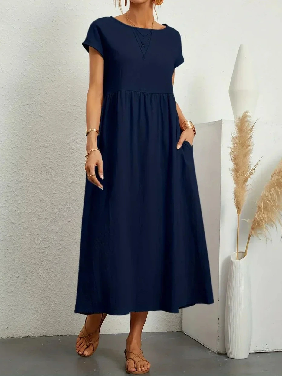 Gabrielle — Timeless Elegance Fluid Midi Dress