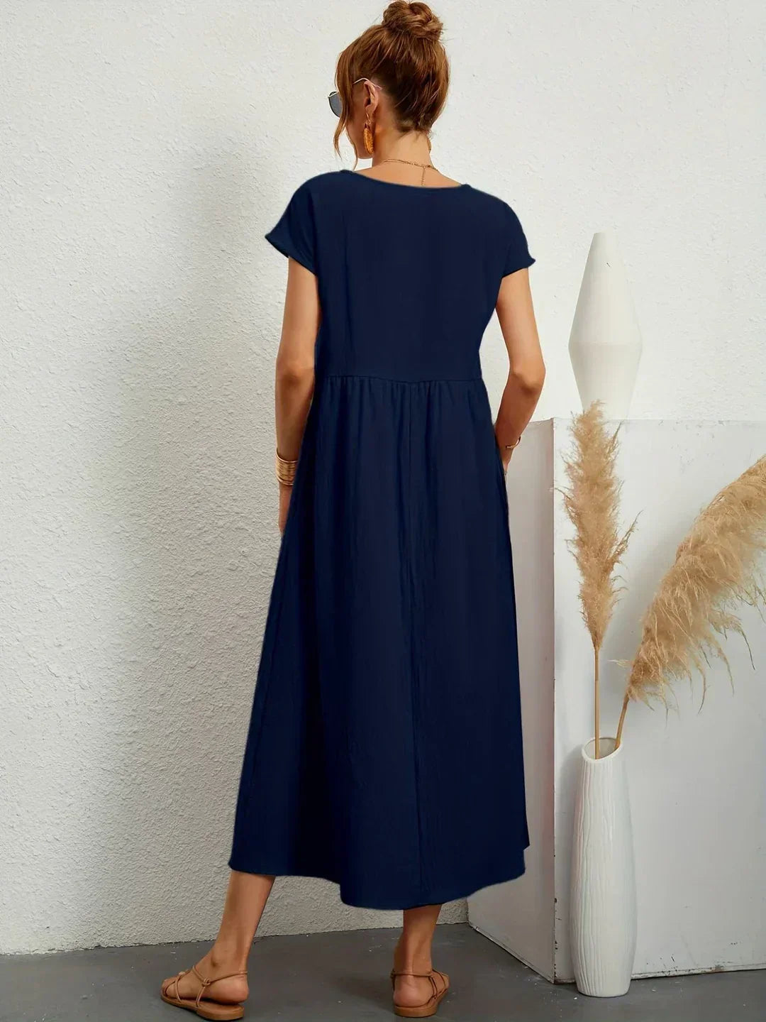 Gabrielle — Timeless Elegance Fluid Midi Dress