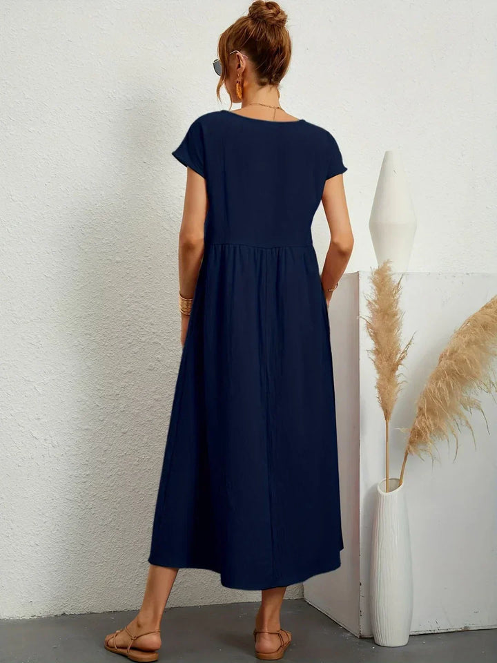 Gabrielle — Timeless Elegance Fluid Midi Dress