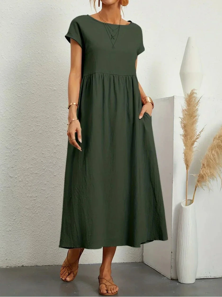 Gabrielle — Timeless Elegance Fluid Midi Dress