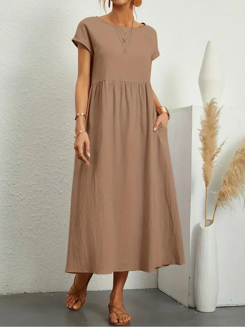 Gabrielle — Timeless Elegance Fluid Midi Dress