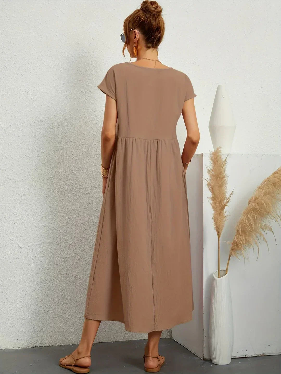 Gabrielle — Timeless Elegance Fluid Midi Dress
