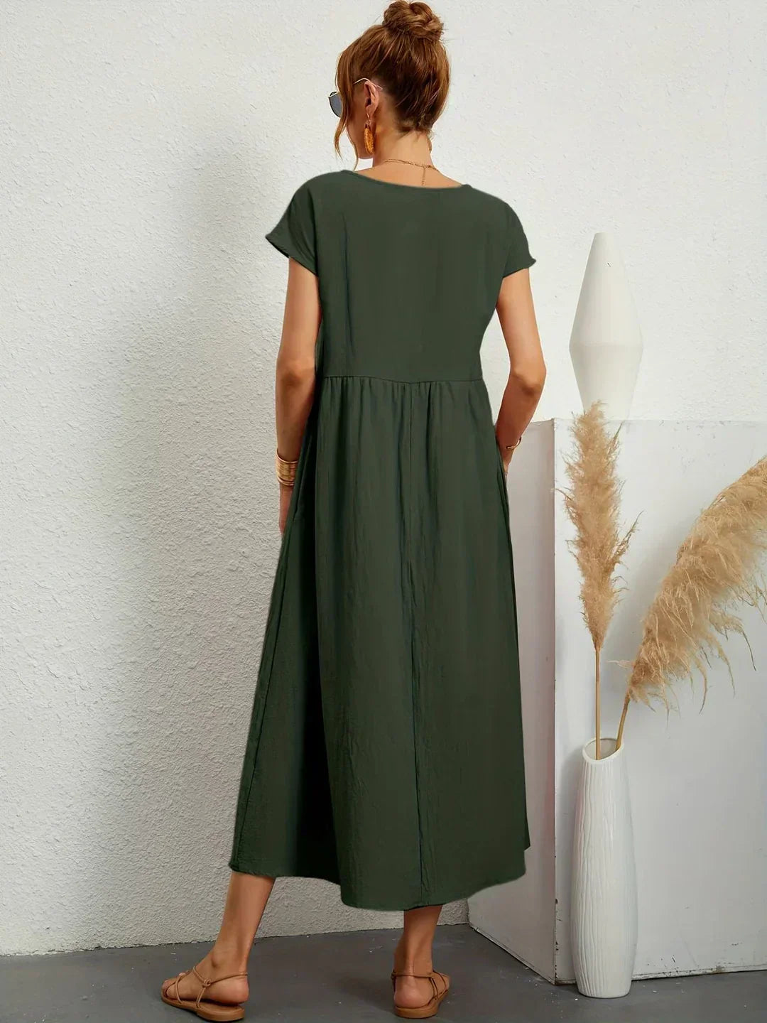 Gabrielle — Timeless Elegance Fluid Midi Dress