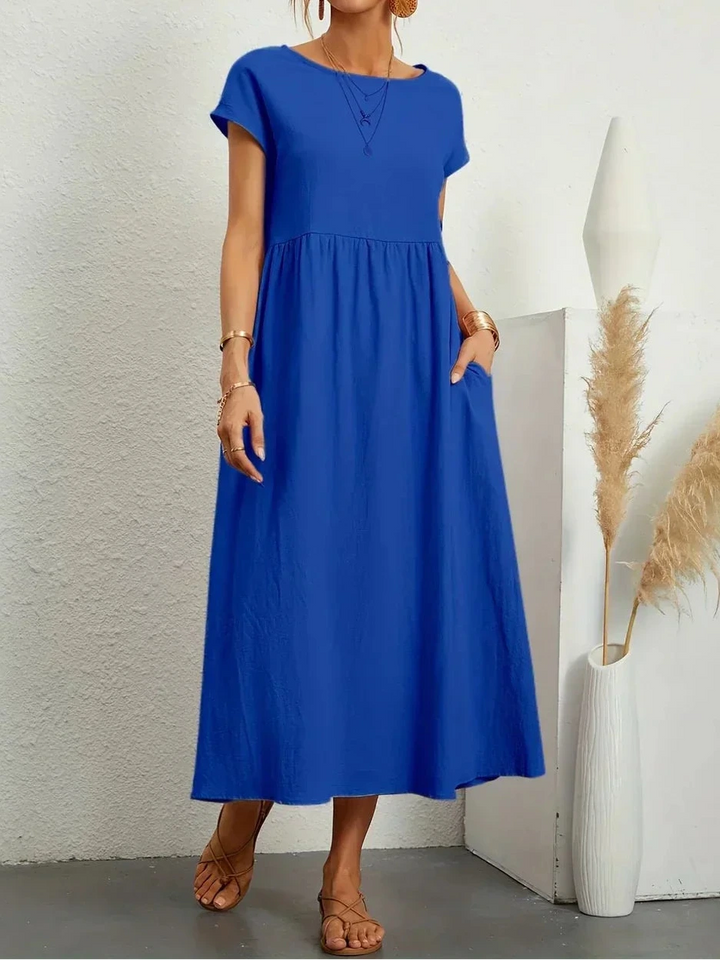 Gabrielle — Timeless Elegance Fluid Midi Dress