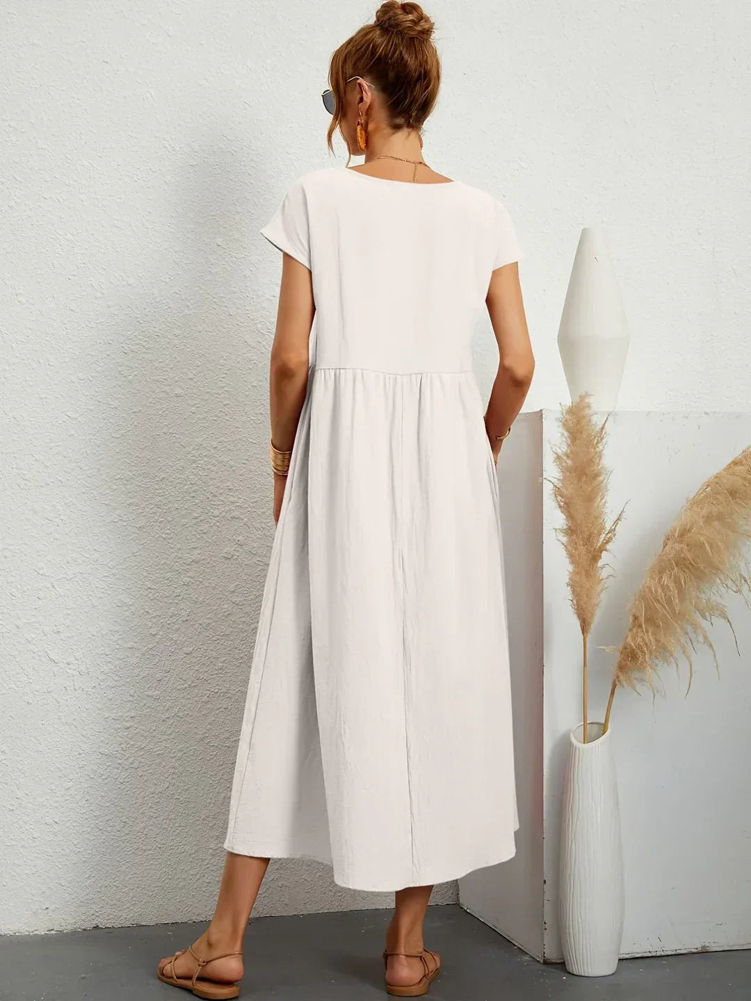 Gabrielle — Timeless Elegance Fluid Midi Dress