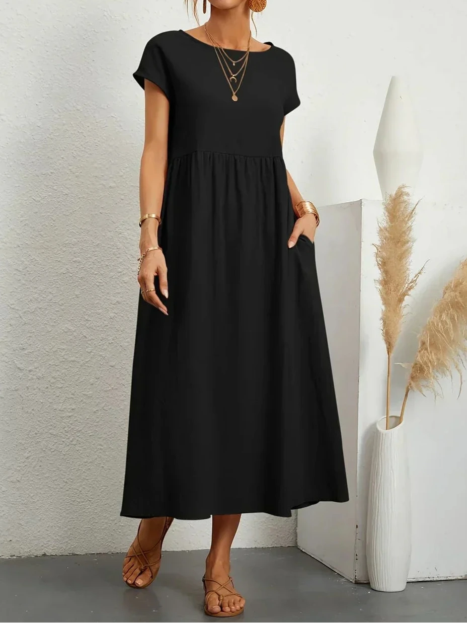Gabrielle — Timeless Elegance Fluid Midi Dress