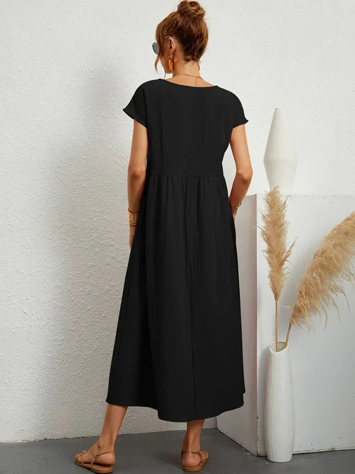 Gabrielle — Timeless Elegance Fluid Midi Dress