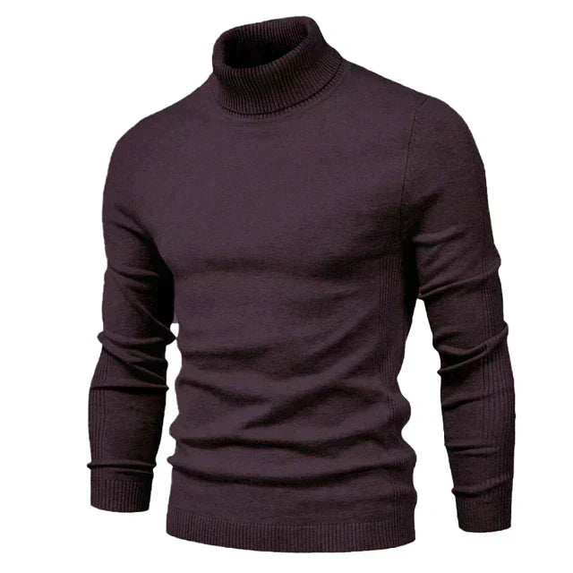 Alistair | Mens Fitted Roll Neck Knit Jumper