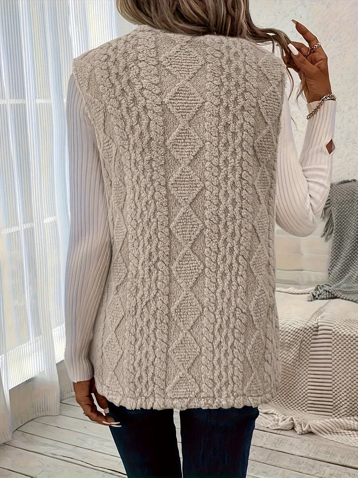 Phyllida | Diamond Texture Fleece Gilet Womens