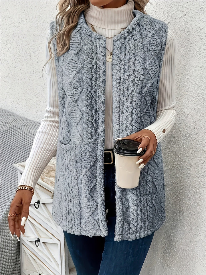 Phyllida | Diamond Texture Fleece Gilet Womens
