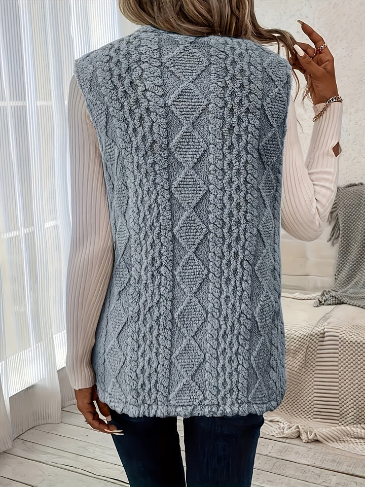 Phyllida | Diamond Texture Fleece Gilet Womens