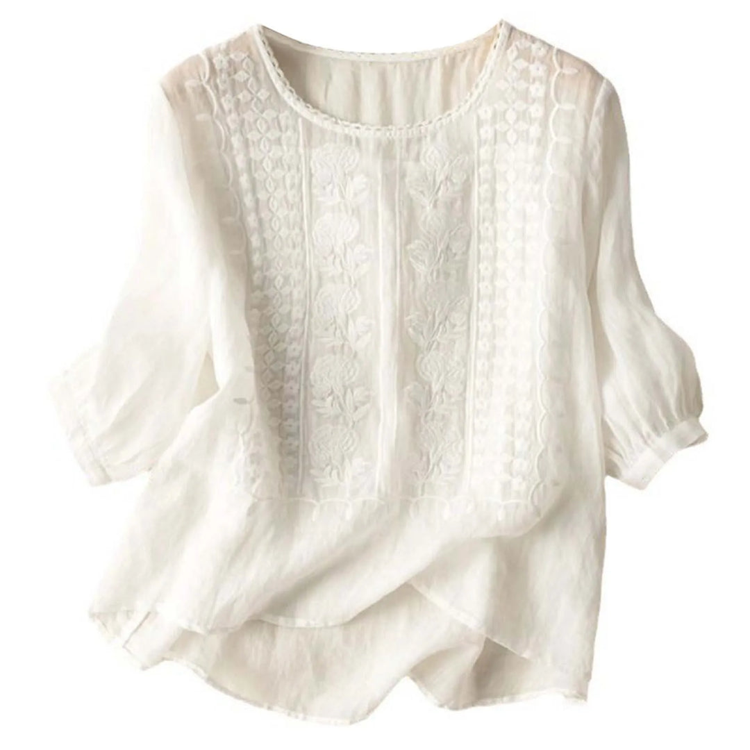 Aurora – Embroidered Relaxed Blouse