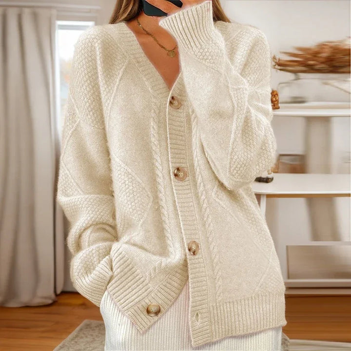 Alice | Cable Knit Button Cardigan