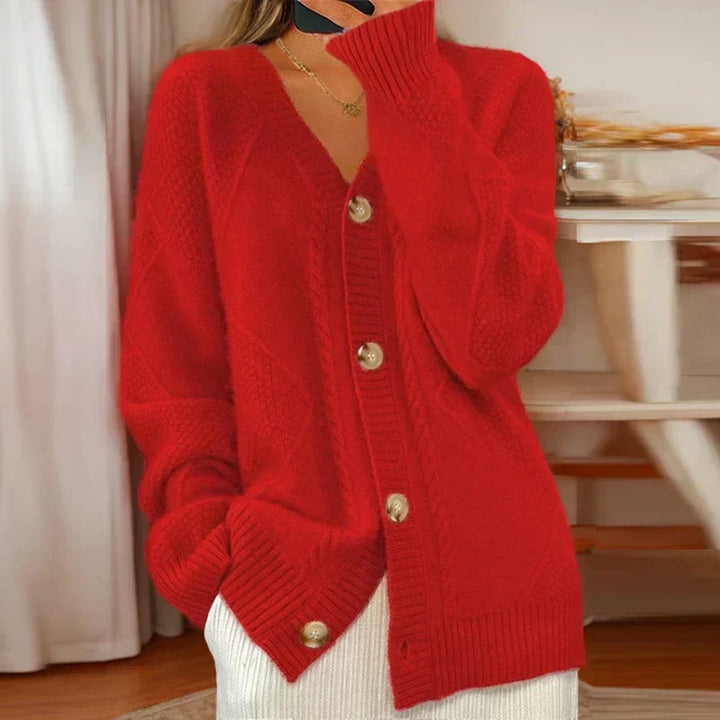 Alice | Cable Knit Button Cardigan