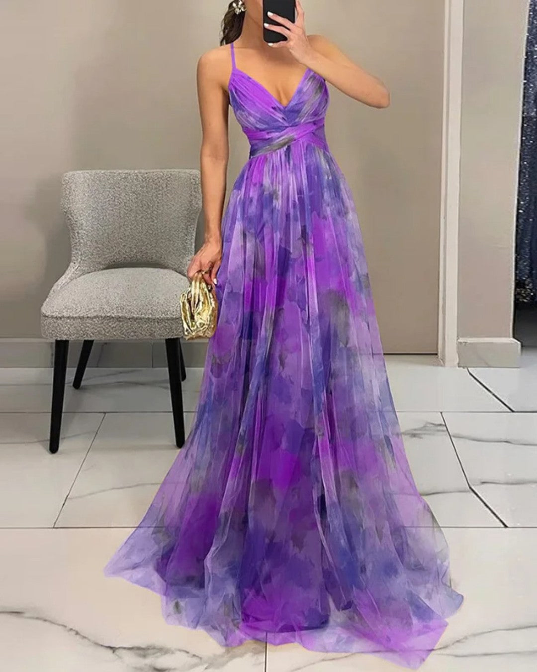Giselle | Enchanted maxi dress with floral pattern