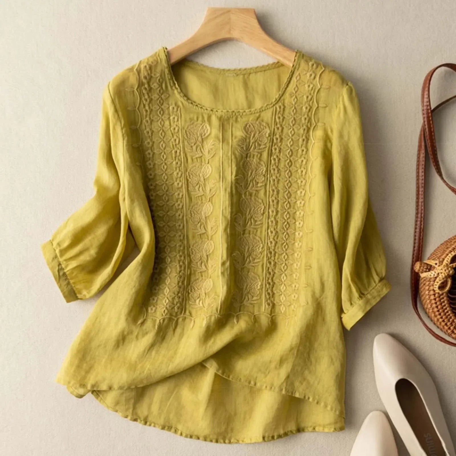 Aurora – Embroidered Relaxed Blouse