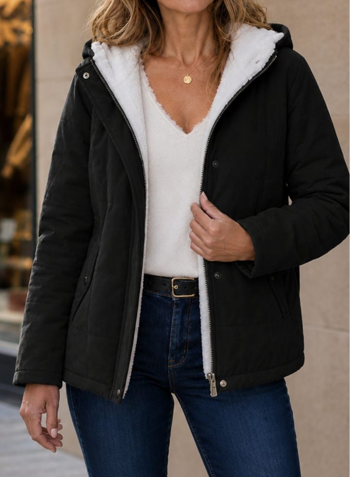 Isobel | Quilted Fleece Lined Jacket Hooded