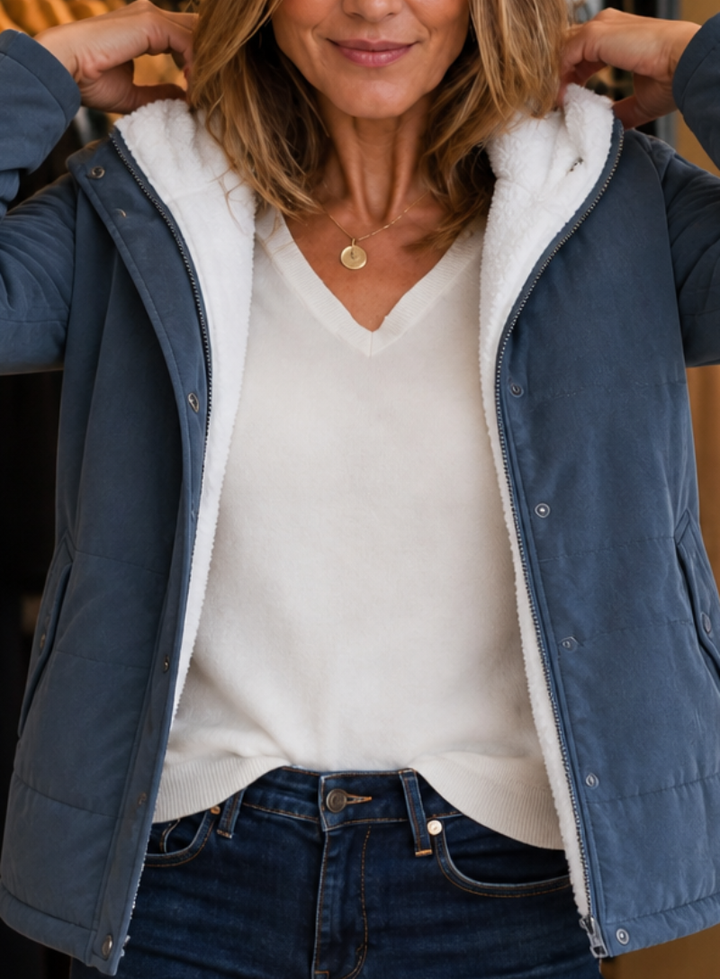 Isobel | Quilted Fleece Lined Jacket Hooded