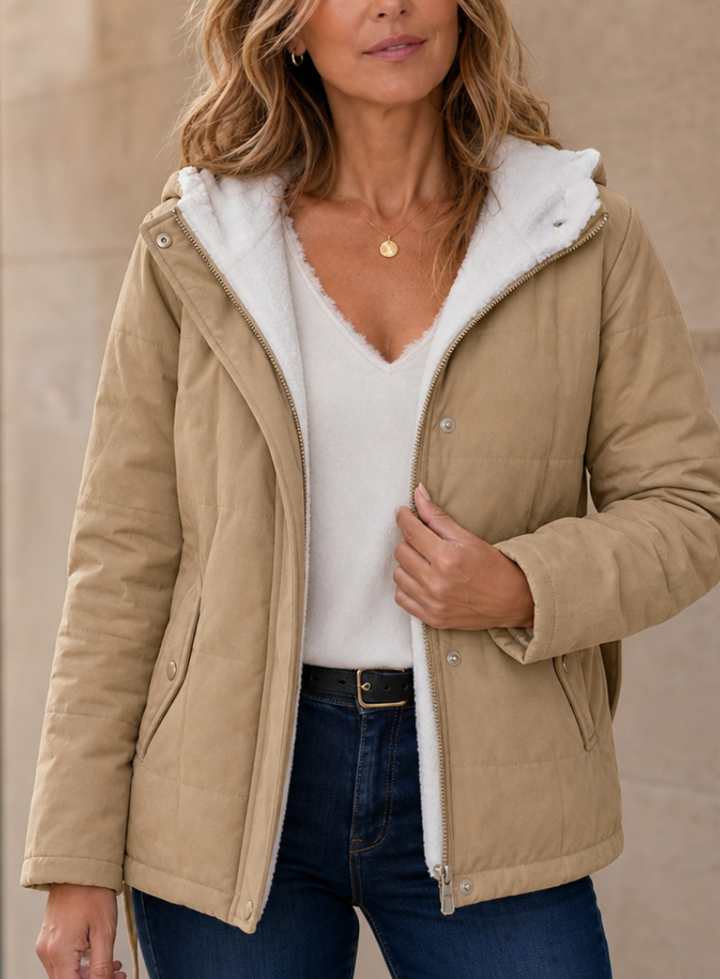 Isobel | Quilted Fleece Lined Jacket Hooded