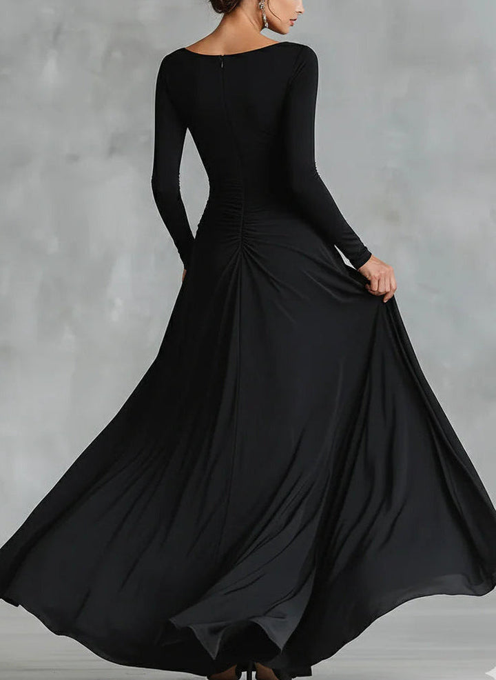 Adele – Black Crepe Maxi Dress