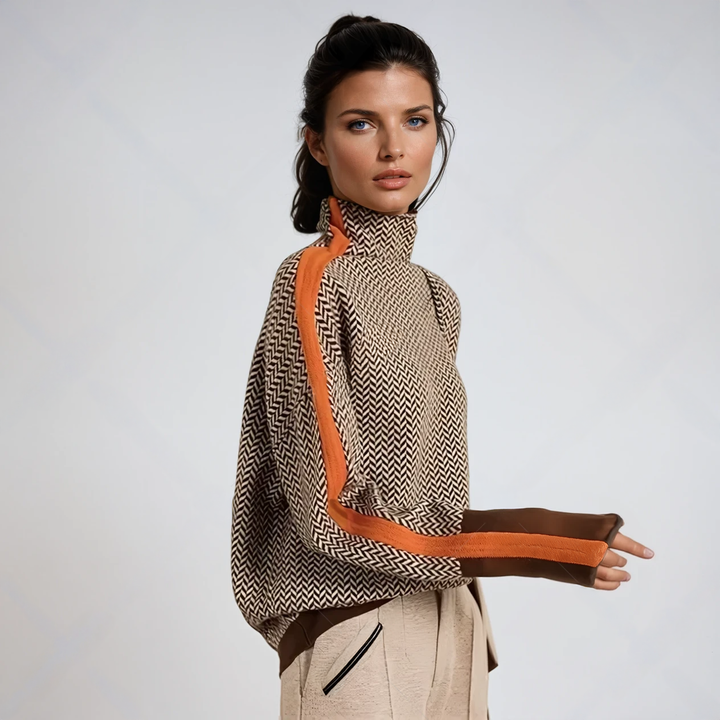 Mildred | Striped Roll Neck Jumper