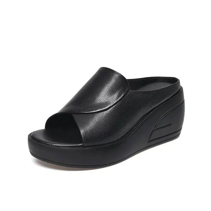 Eliza | Comfort Wedge Mule with Thick Sole
