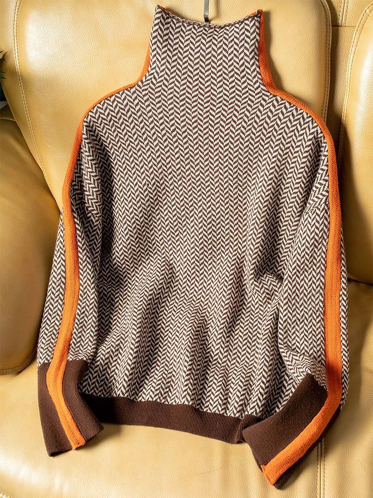 Mildred | Striped Roll Neck Jumper