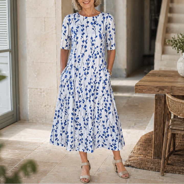 Sarah | Effortless Floral Midi Dress