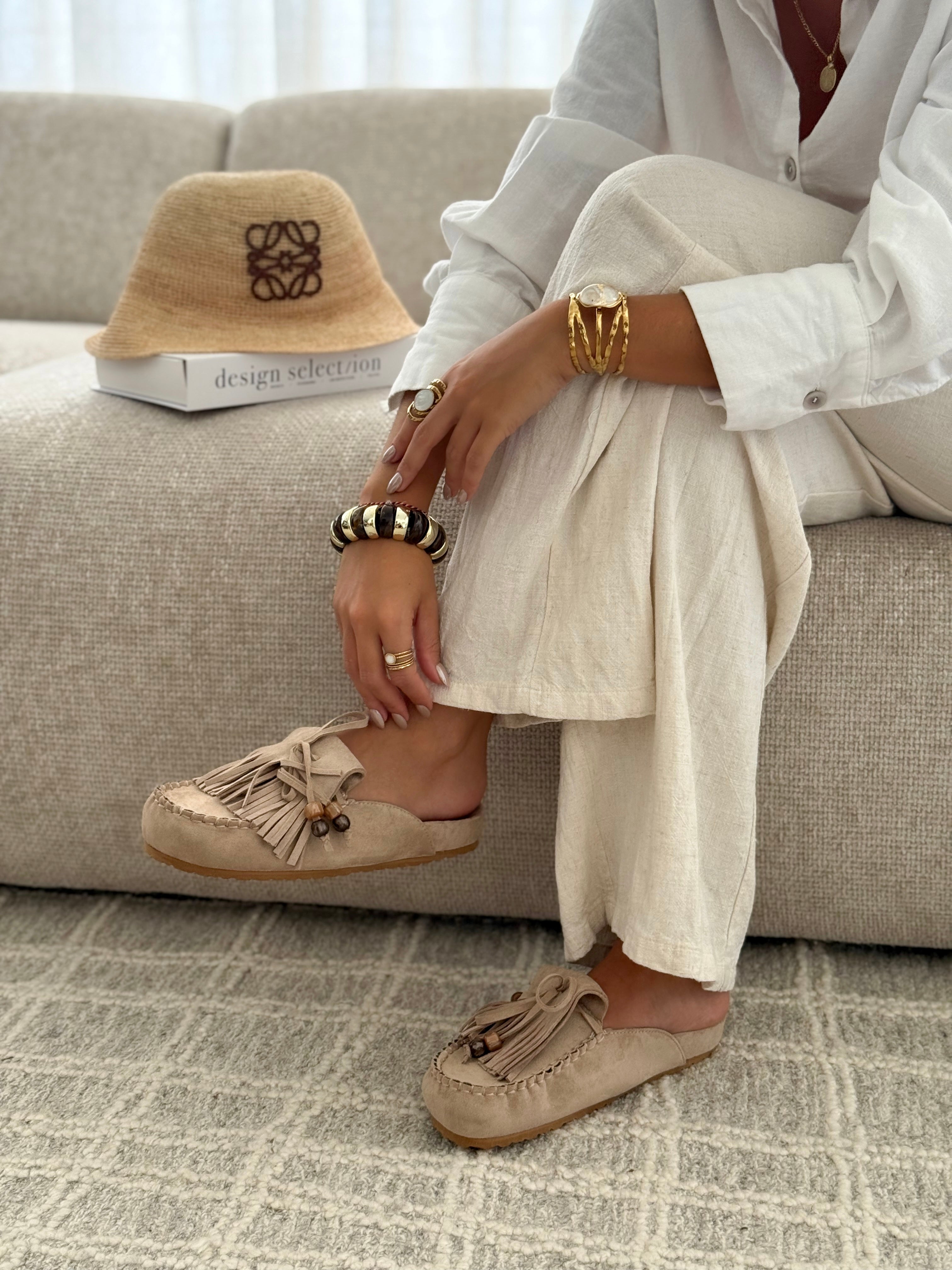 Sabrina | Taupe Mules