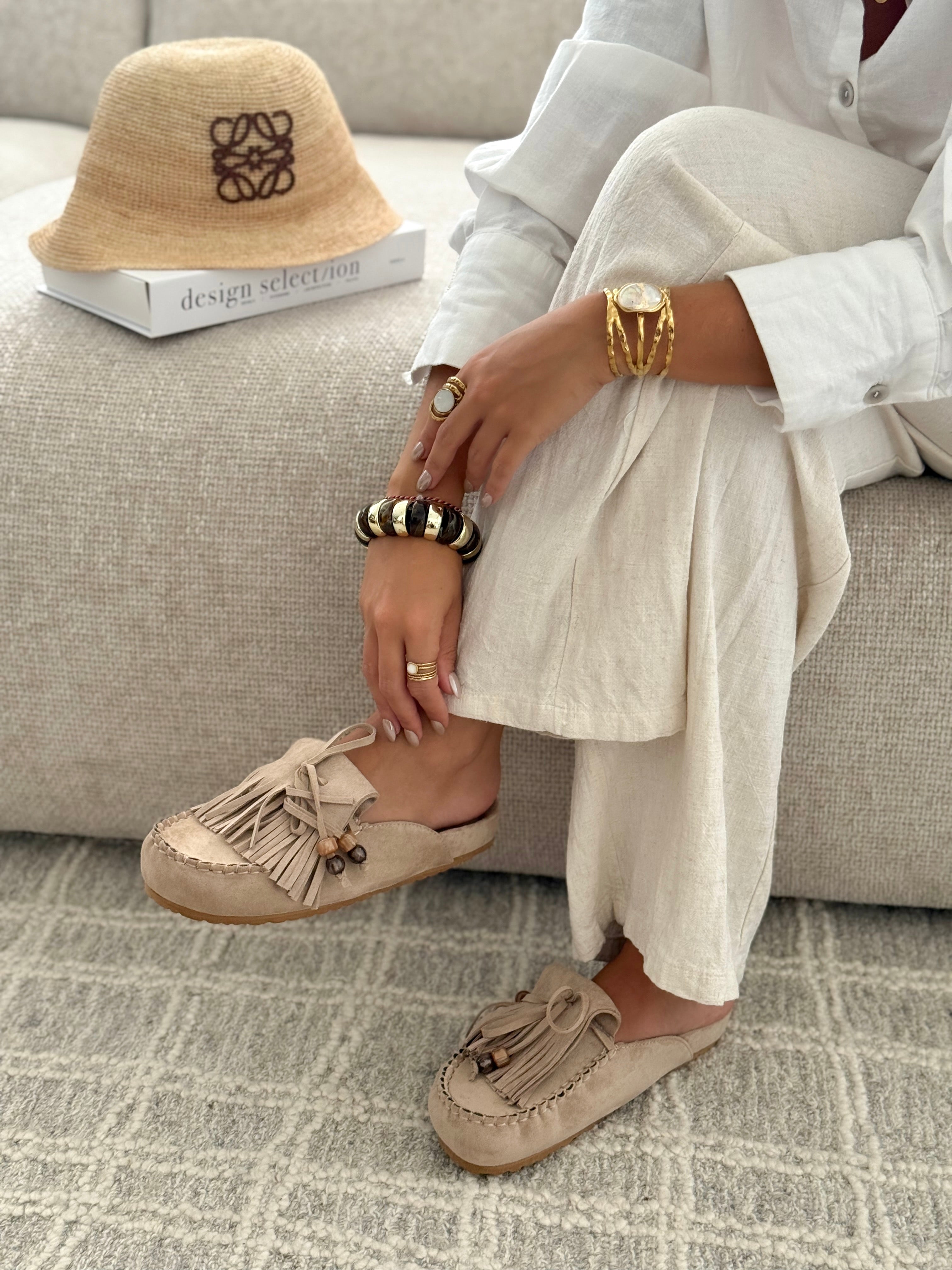 Sabrina | Taupe Mules