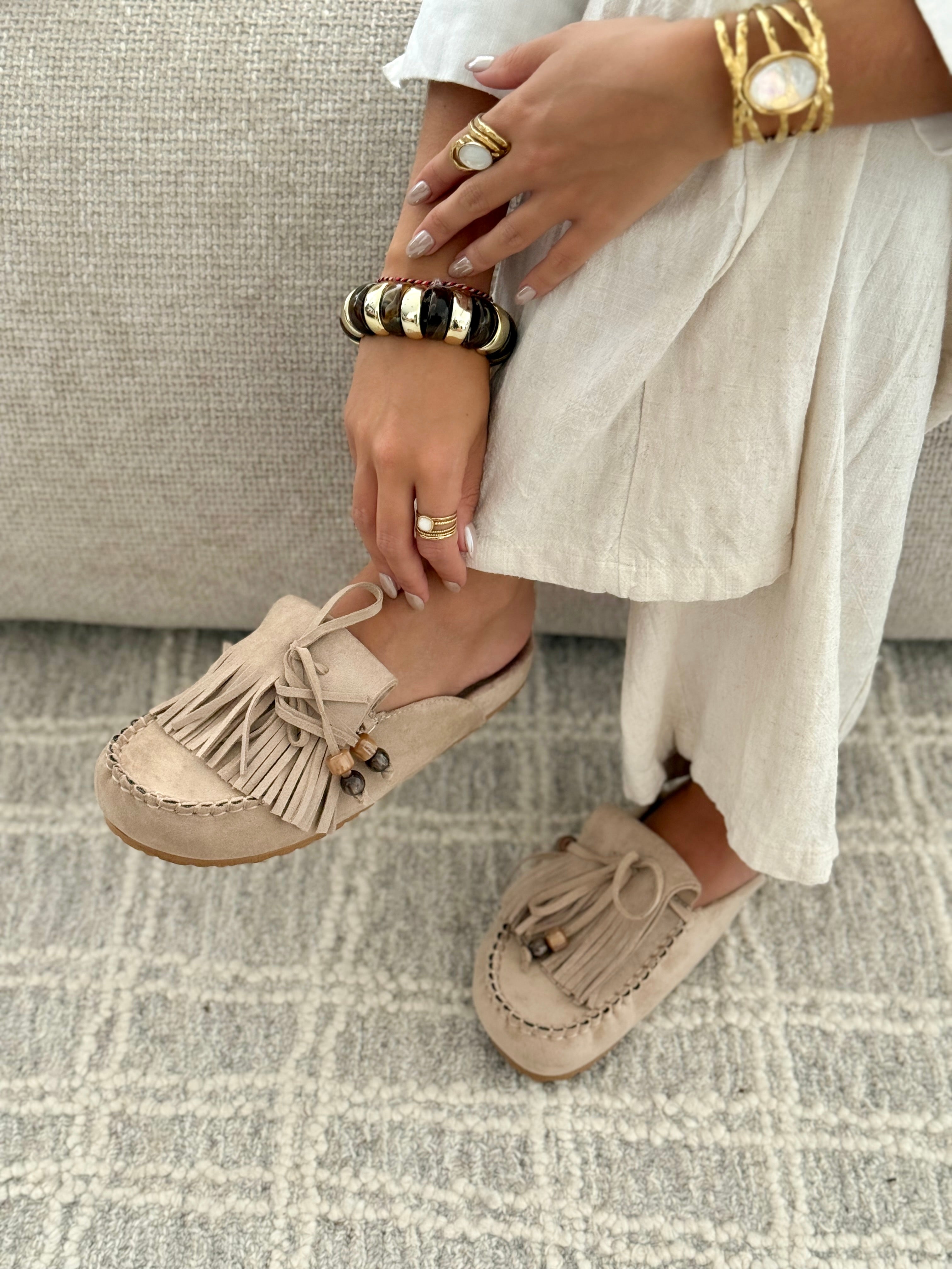 Sabrina | Taupe Mules