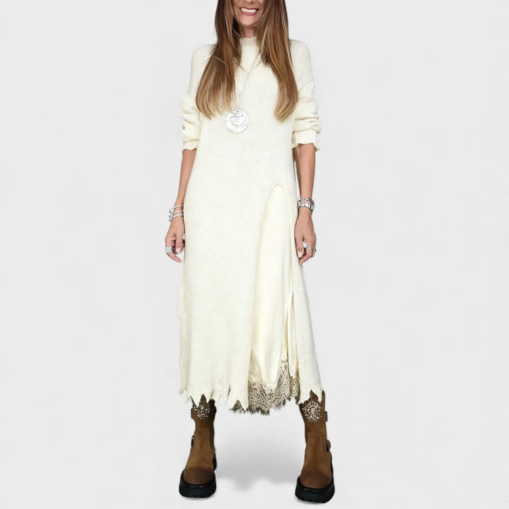 Portia – Elegant Layered Sweater and Dress Set