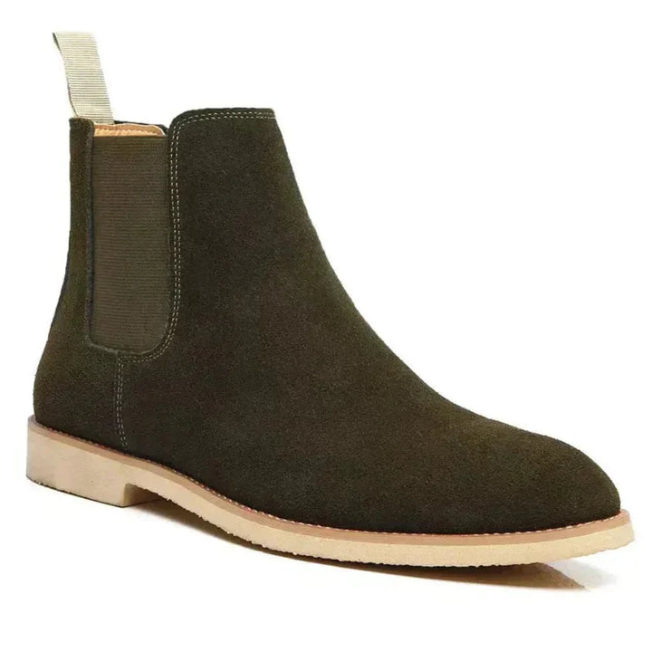Dorothea | Suede Chelsea Boots Block Heel
