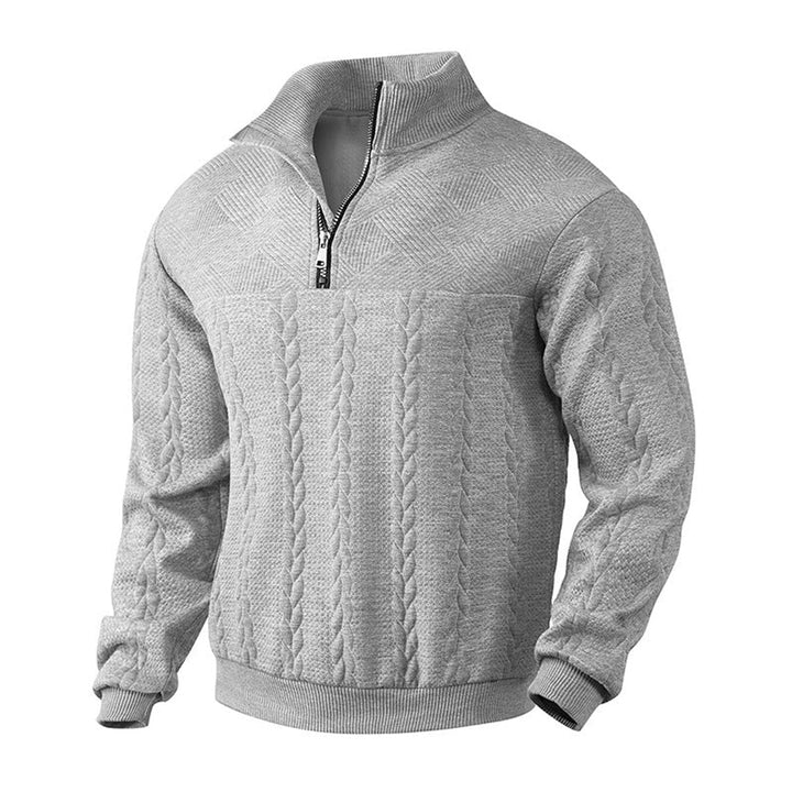 Gregory | Mens Cable Knit Quarter Zip Jumper
