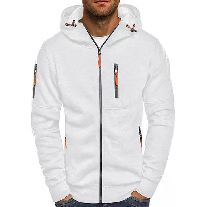 Marcus | Mens Zip Up Hooded Fleece Multi-Pocket Jacket