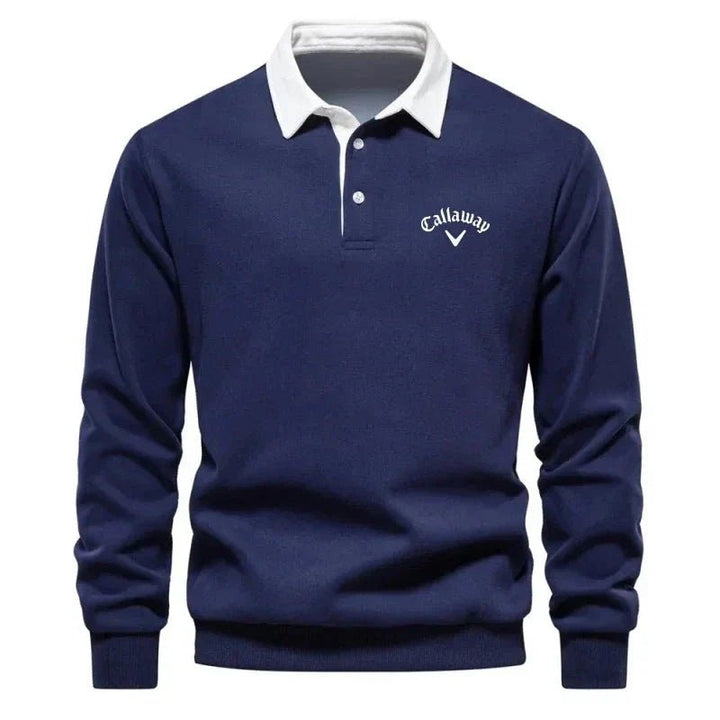 Jasper | Mens Contrast Collar Long Sleeve Polo Jumper